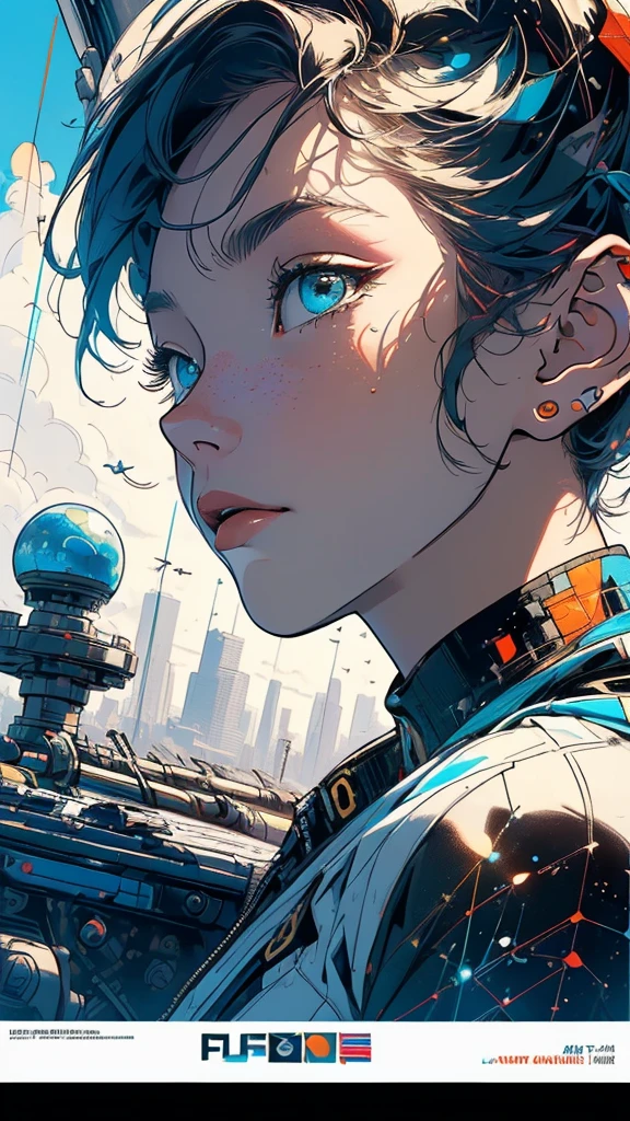(((masterpiece, highest quality))),(((solo:1.2))),(((1girl:1.2))),32k wallpaper, very detailed, poster, vintage science fiction,(((((geometric cinematic movie poster))))), ((bauhaus)),(shape),(((abstract))),(mid century modern),movie poster,(((((portfolio))))),(((((Close-up))))),(((((bust up))))),((((more various angle)))),(((highlight))),Vast landscape,((((heterochromia)))),(((complete. detailed face))),(((Extremely talented))),(((((most complecated futristic machine))))),(Colorful color scheme)