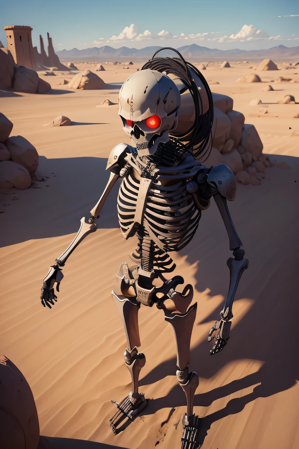 skeleton robot from the video game Kenshi