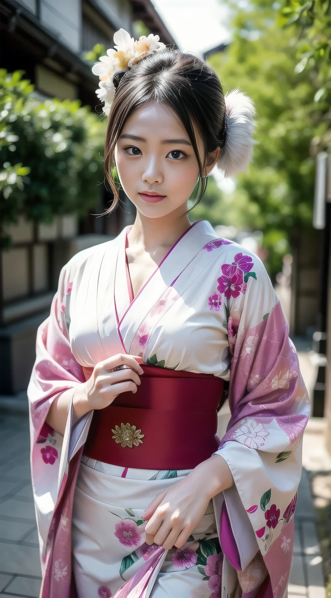 A Japanese woman in a kimono holding a folding fan, Beautiful geisha photos, Beautiful art illustrations, Beautiful digital art, Portrait of a Geisha, Beautiful geisha, geisha, Exquisite digital photography, Beautiful character pictures, Portrait of a Geisha, Amazing digital photography, Japanese geisha, Cute digital photos, Elegant Japan Woman.