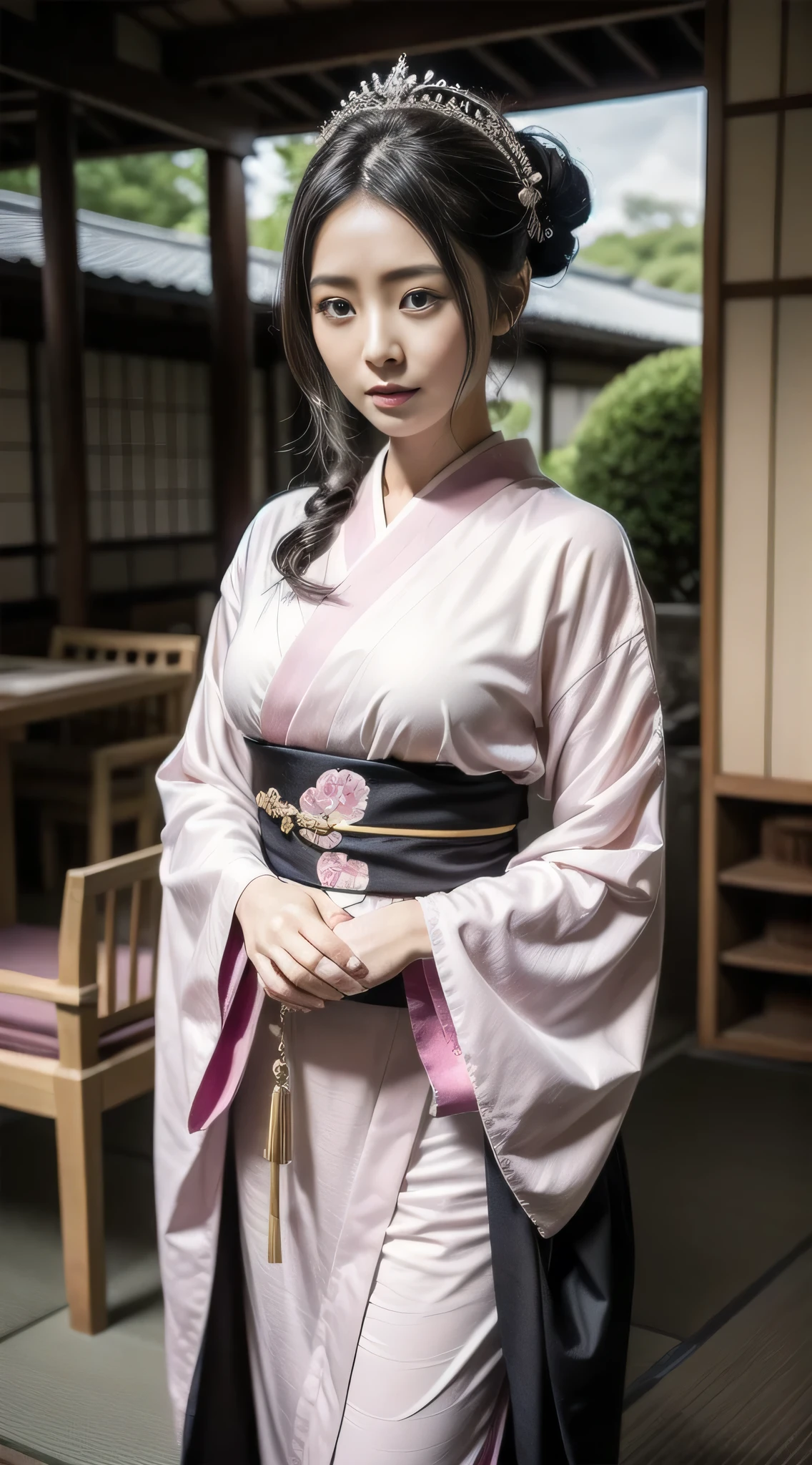 A Japanese woman in a kimono holding a folding fan, Beautiful geisha photos, Beautiful art illustrations, Beautiful digital art, Portrait of a Geisha, Beautiful geisha, geisha, Exquisite digital photography, Beautiful character pictures, Portrait of a Geisha, Amazing digital photography, Japanese geisha, Cute digital photos, Elegant Japan Woman.