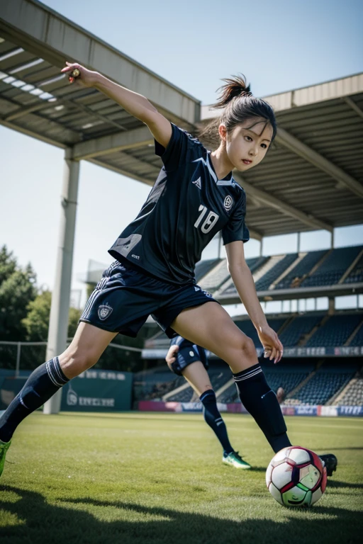 Create a photo of me playing soccer