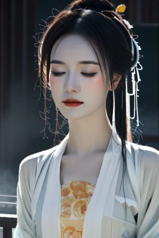 apricot,Xingxian,Apparition,Apricot,头上长着Apricot和树枝,China costume,China costume