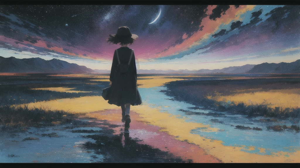 Promenade, absurdes, High resolution, Super detailed, (One little girl:1.3),
Break Lomography, Analogue photography, Vibrant colors, Soft Focus, Light leakage, Dreamy atmosphere, Experimental charm, Nostalgic Charm BREAK Color Field Painting, large colored bands, abstract expressionism, Bold colors, Emotional impact, Atmospheric Depth, Minimalist Approach BREAK
, Space Exploration, Celestial Bodies, Astronomical phenomena, Scientific discoveries, otherworldly wonders