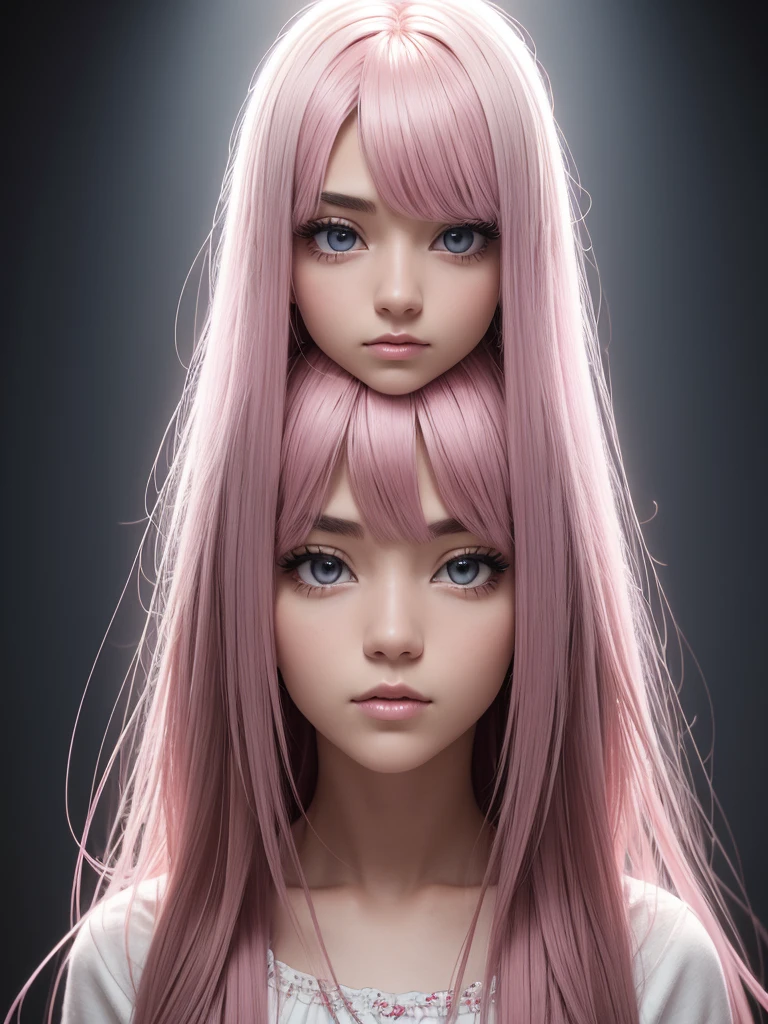 "Turn your ideas into a visual masterpiece with our AI platform. Our advanced technology allows you to create high-quality images with stunning detail, from long intricate hairs to the depth of brown eyes. Capture your unique style with pink hair and deep white Emo clothes, all on brilliant gradient backgrounds and LEDs to add edge. With RAW and film grain shooting 1.1, Your portrait photos will have an extremely realistic quality that will leave viewers in awe."