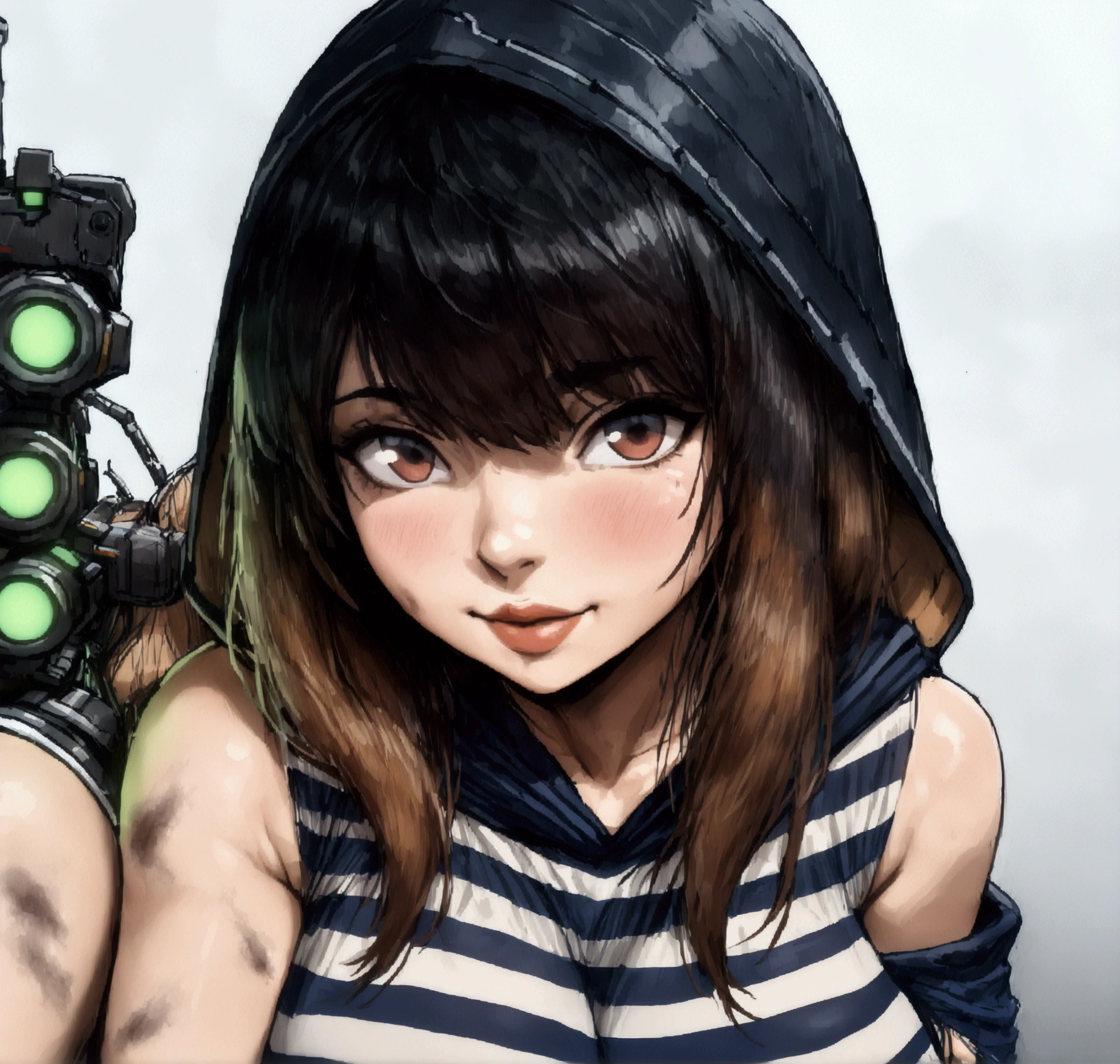 very big tits ((masterpiece, The best quality)), illustration, 8K ultra detailed, realist, clear focus, Very detailed, Professional lighting, Colorful details, Rainbow color break, high rise factory, large mechanical robot structure, tablet, computer, ((glow)), intricate details, shitu-mecha, 1 girl, mecha, belly button, color image, (cyberpunk), (redder hair: 1.2) big tits very sexy very big tits extremely big tits big cameltoe cameltoe cameltoe big cameltoe big,yellow red hair,Yellow hair, ((techpriest)), mechanical arms, obtained mechanic, Big fully naked. ((washed up red flowing modest ornate hooded technopriest dress, dirty (red robes with oil stain)))