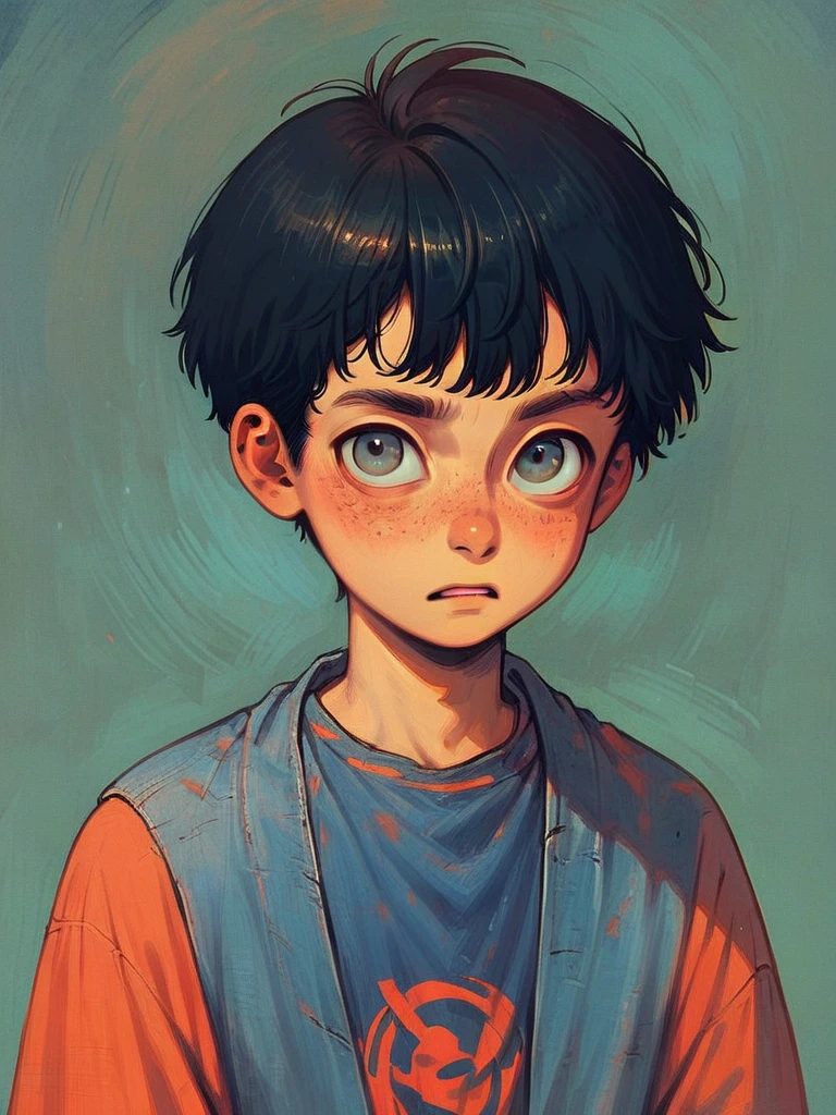 score_9, score_8_up, score_7_up, score_6_up, 1boy, ???, short hair,  g4n1m3, negativeXL_D