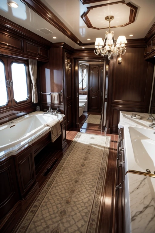 Interior of a billionaire's house with lots of decorations and details