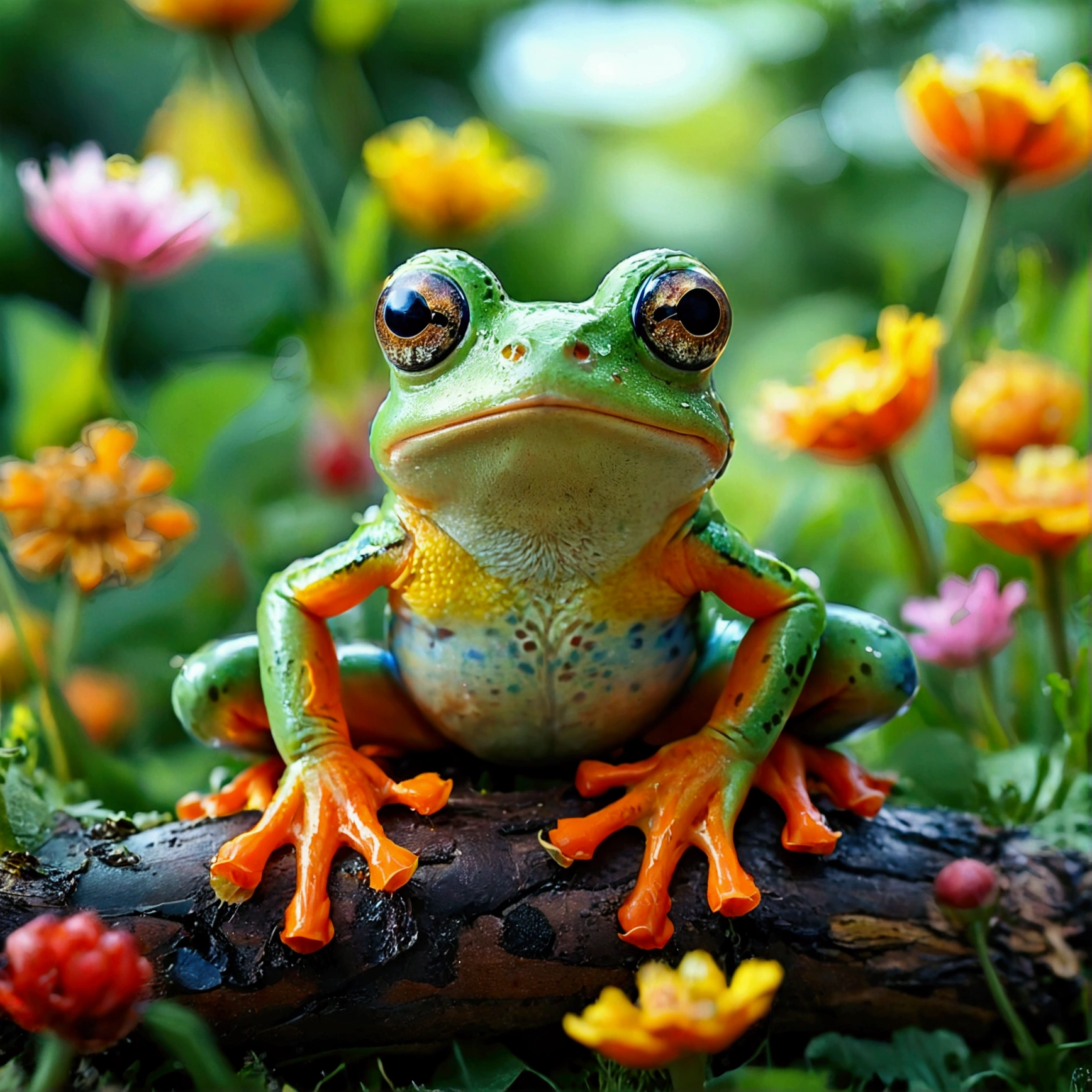frog, [frog], сольная frog с глазами, frog1, cartoon, アニメ, cartoon, frog with eyes, salted frog, одна красивая мультяшная frog с глазами, corn banana mushroom and carrot friends, brightness, Style Comics, vegetable balloons, beautiful  in the garden, balloons, plants, flowers, vegetable balls, balls, excellent HD quality, comics, cartoon, a high resolution, masterpiece, accuracy, accuracy, Best quality, in detail, high detail, high quality, very detailed, brightness, Style Comics, On the field, in the village, excellent HD quality, comics, cartoonВысокое разрешение, masterpiece, accuracy, accuracy, Best quality, In detail, high detail, high quality, Очень детально красивая frog

Очень детально, yellow, blue sky with cartoon clouds