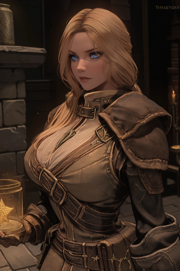 [(ethereal atmosphere, magical setting:1.6) ::7], (masterwork:1.4), BREAK (1 female breton, powerful sorceress, 30 years old, blonde), Breton, elegant long dress, [tight dress: flowing dress: 0.60], casting spell, illuminated face, [bright magic light: glowing effect: 0.80], (close-up view:1.3), (Skyrim-inspired setting:1.2)
