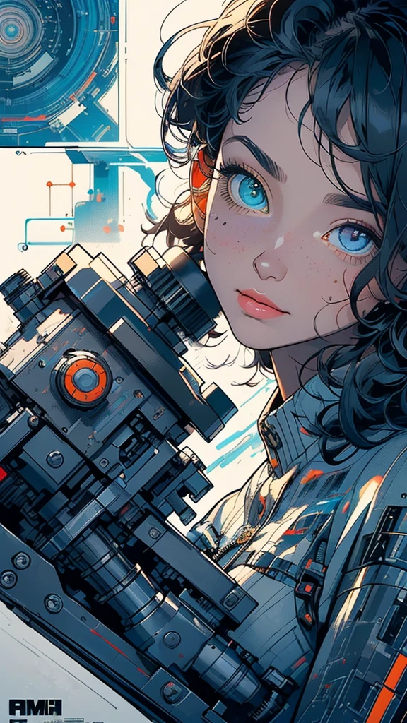 (((masterpiece, highest quality))),(((solo:1.2))),(((1girl:1.2))),32k wallpaper, very detailed, poster, vintage science fiction,(((((geometric cinematic movie poster))))), ((bauhaus)),(shape),(((abstract))),(mid century modern),movie poster,(((((portfolio))))),(((((Close-up))))),(((((bust up))))),((((more various angle)))),(((highlight))),Vast landscape,((((heterochromia)))),(((complete. detailed face))),(((Extremely talented))),(((((most complecated futristic machine))))),(Colorful color scheme)