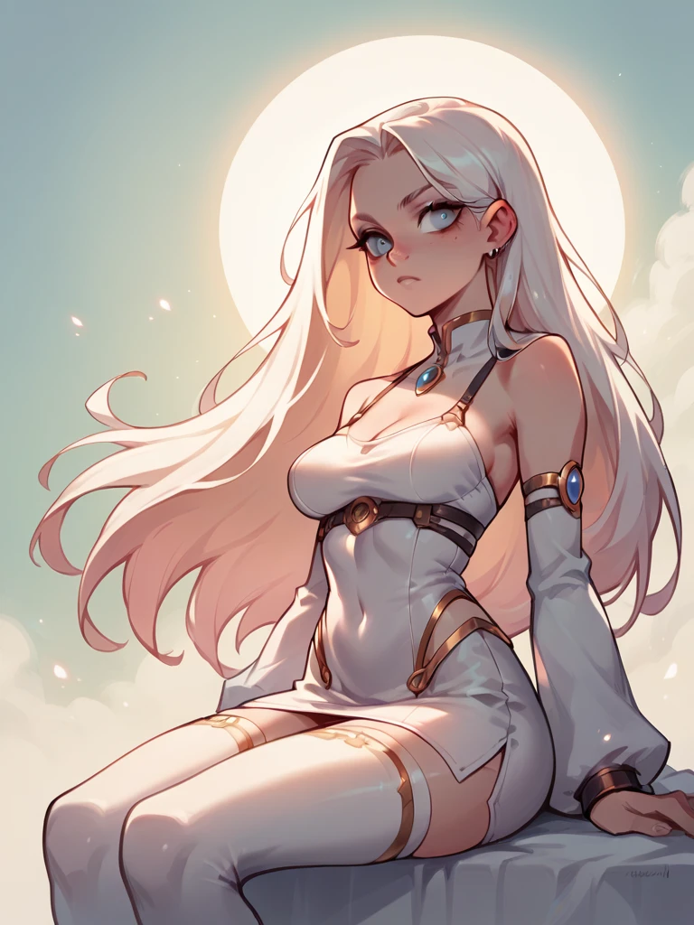 score_9, score_8_up, score_7_up, score_6_up, 1girl kid, white long hair, g4n1m3, negativeXL_D