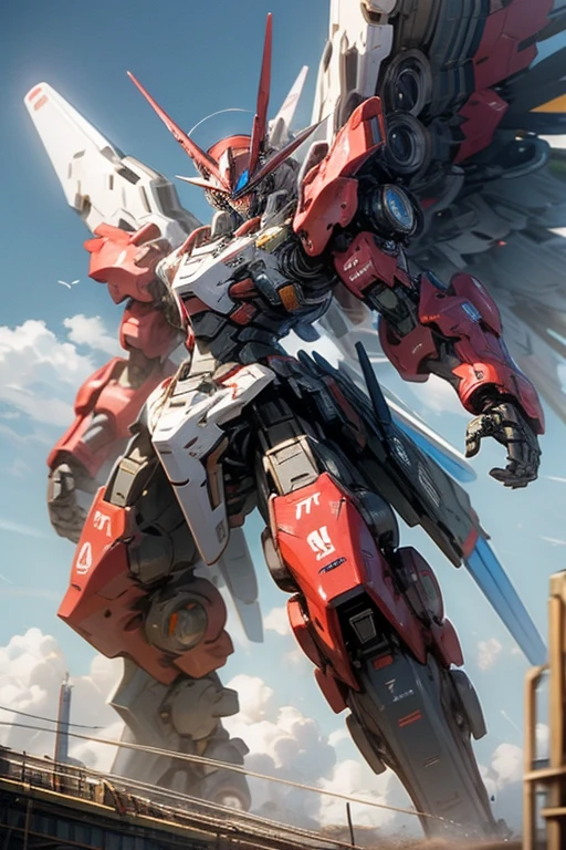 Giant robots flying in the sky