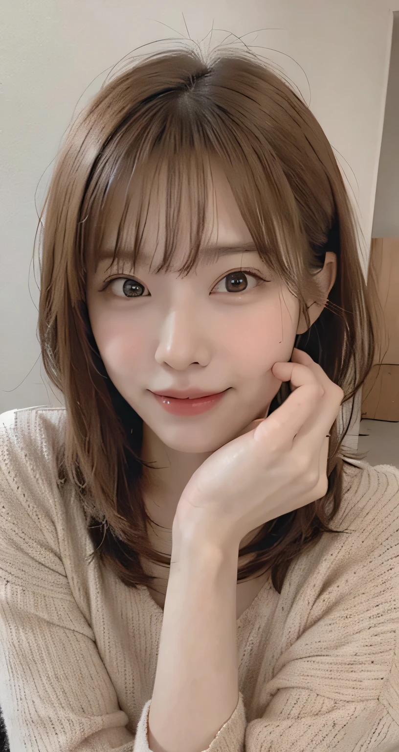 hand on own chin
