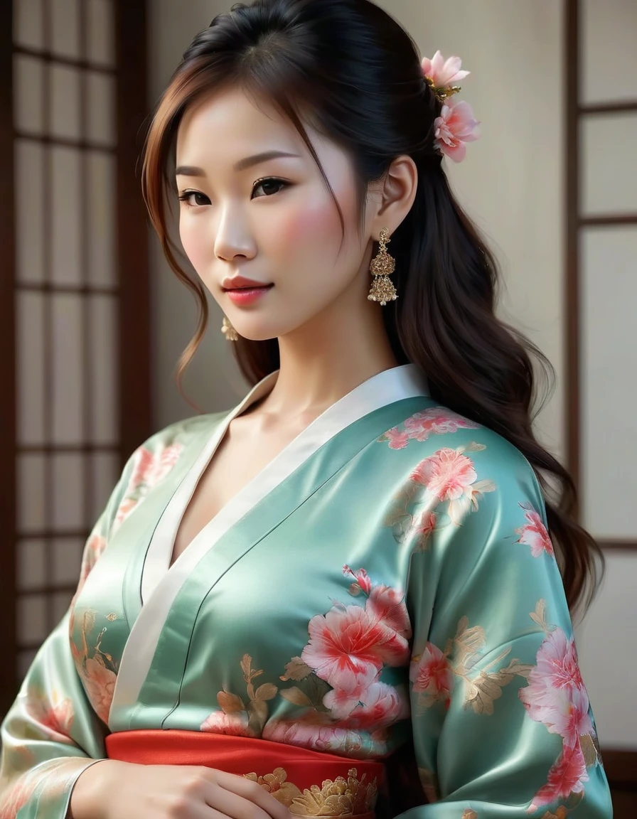 Realistic beautiful Asian woman