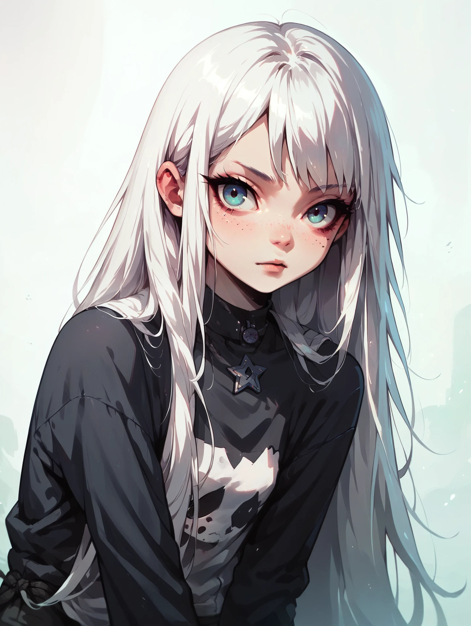 score_9, score_8_up, score_7_up, score_6_up, 1girl, ???, long hair, white hair, g4n1m3, smooth anime