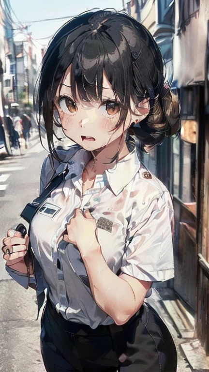 (must be follow these prompts:2.2),masterpiece,best quality,extremely detailed,(in her clothing:3.0),(formal styled business suit:2.4),(adorable expression:2.5),(usual face:2.2),(displayed one woman on single picture:2.3),(black hair:2.1),(A short new employee in a business suit working in modern Tokyo:2.2),(The new employee is short and wears a full-length business suit.:1.7),(A cute moan like a young girl:2.1),(その新入社員はInnocent faceをしている:1.7),(The new employee is wearing a business suit that has been ejaculated into a spot some time ago, leaving a slightly yellowish-brownish stain of semen that has become unevenly stained.:1.7),(The new employee&#39;s breasts, covered by her business suit, are bulging out due to her strong sexual desire.:1.9),(Lewd love juices dripping down the inner thighs of his dark grey trousers:2.1),(clothing violated:1.9),(japanese pretty girl:1.7),(men's elected twangers were inserted her:2.3),(she was already stroked up to the depth intervaginal sensual spot:1.7),(notably buldged up her inner labia majora:2.6),(A young, shy moan:1.5),(big breasts in her clothing:2.2),(A new employee with a very innocent look while working in the office:2.3),(The new employee is short but has a slightly plump body.:1.9),(The crotch of his dark grey trousers is heavily discolored with love juice stains.:2.5),(The new employee is convulsing and dripping love juice from her pussy, which is hidden under her pants.:1.8),(The new employee&#39;s dark grey trousers, tightly encircling her plump thighs, are damp with lascivious secretions.:1.9),(The new employee endures the slush between his legs by keeping his dark grey trousers on tight.:2.5),(The corner of a young girl&#39;s body々A new employee whose entire body was toyed with by the lewd urges that wriggled wetly.:1.7),(A new employee who is always holding his crotch over his dark grey trousers:1.7),(A moan filled with childish embarrassment:1.5),(The new employee&#39;s suit-covered breasts and nipples are bulging with lust.:1.8),(The new employee&#39;s lewd body beneath her clothes is swelling slightly with her lascivious reaction.:1.6),(The new employee works very diligently.:2.5),(The new employee has short, thick legs.:1.6),(first time々New Employees:2.2),(she looks like japanese idol:2.3),(The dark grey trousers are made of a durable fabric that will never tear.:4.3),(Her bursting breasts are completely hidden under a dark grey office suit:1.8),(she looks like a lolita:2.0),(All of this happened to the new employee himself, not anyone else.:2.1),(Slimy semen was leaking from the crotch area of his dark grey trousers.:1.6),(tough business suit:2.2),(Make sure to depict the face:5.3),(Calm expression:4.3),(Innocent face:3),(The story focuses on just that one new employee.:3.3),(The only characters that appear are the new recruits.:4.2),(Portrait Style:5)