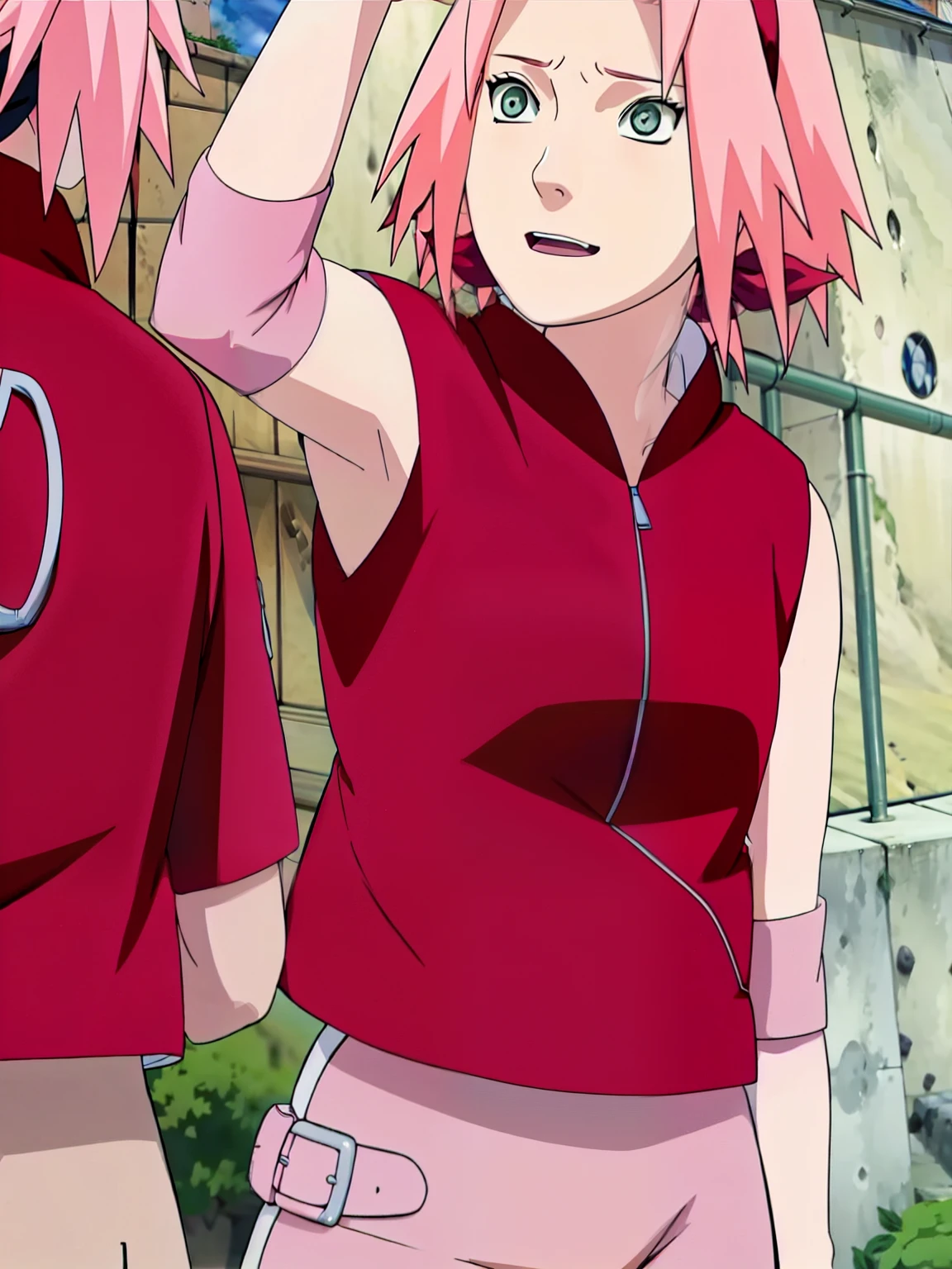 Sakura Haruno Shippuden, getting punched in the stomach