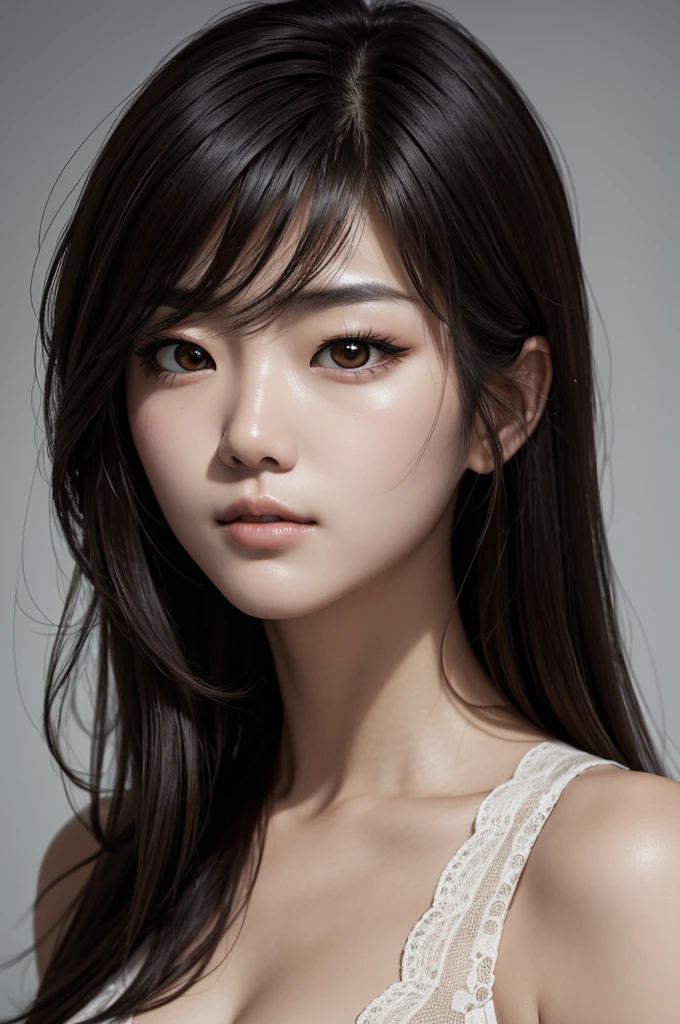 Ultra-high resolution,Medium Hair,Long face,I despise,Korean,sexy,Eye level shot,Narrow eyes,Face close-up
