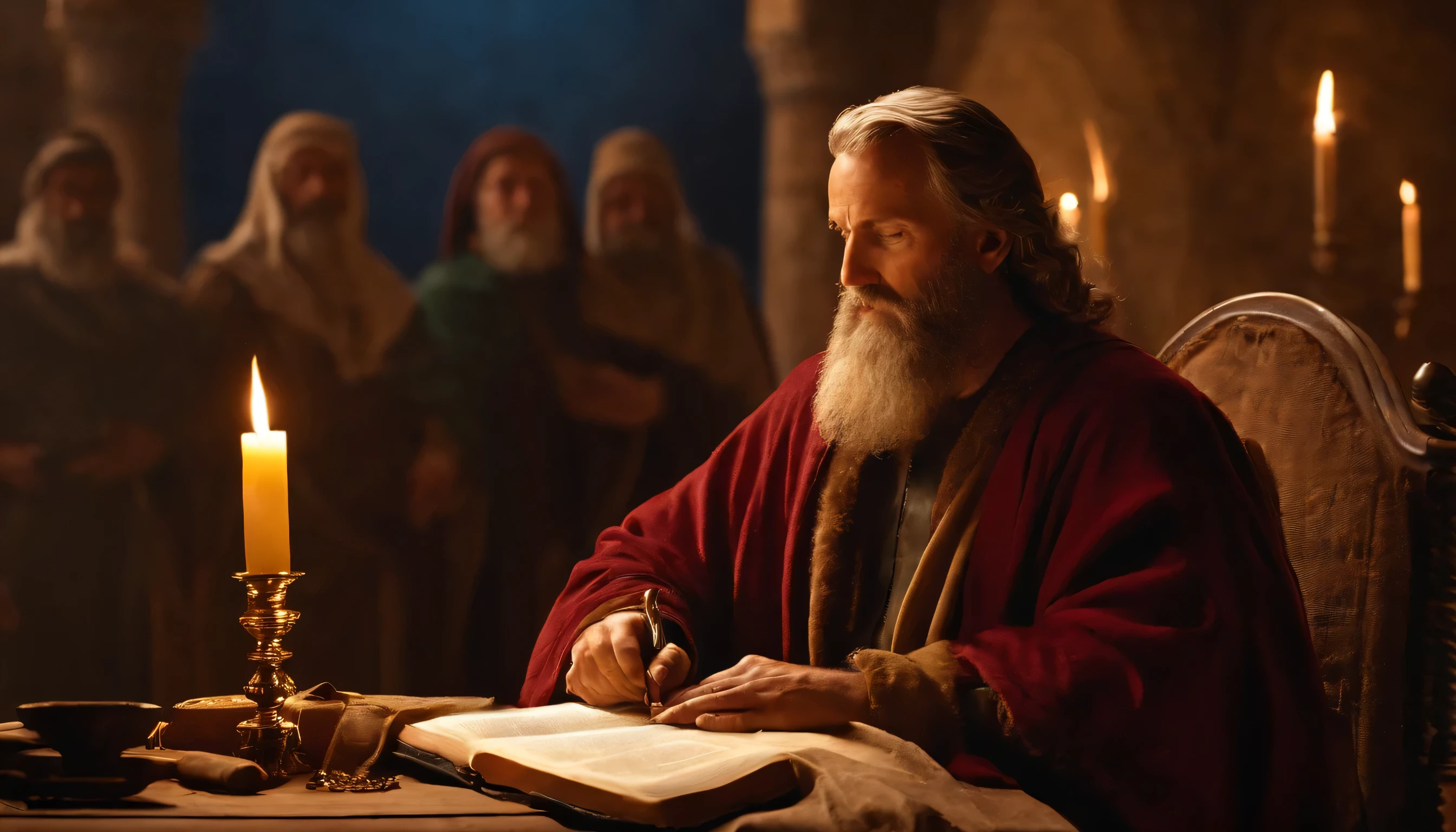 L'apôtre Paul écrivant la Bible 2,il y a 000 ans
