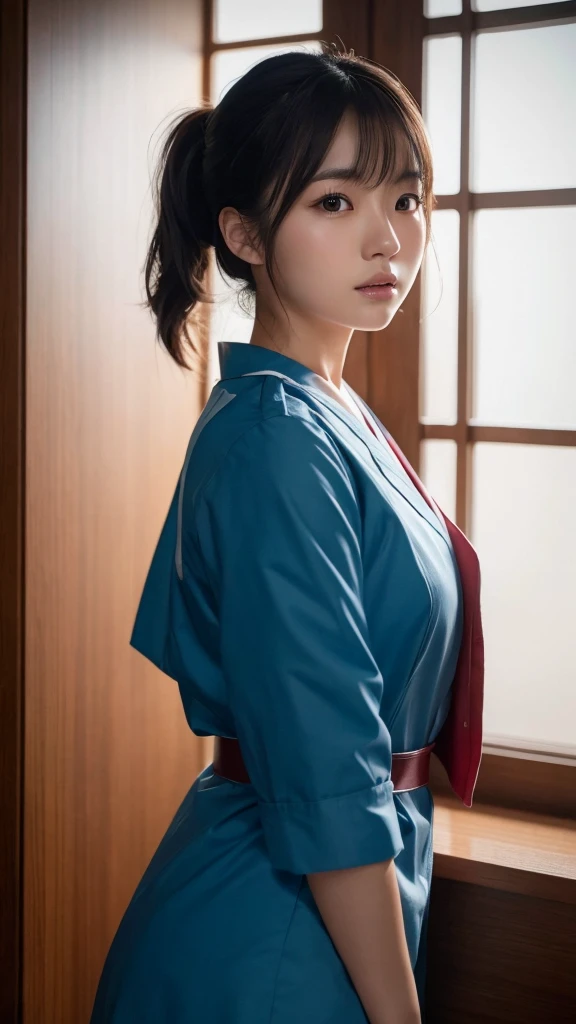 A beautiful young Japanese woman, around 20 years old, wearing a Nurses' Uniforms, ultra-detailed, 8K resolution, highly realistic, cinematic lighting, best quality, masterpiece, photorealistic, physically-based rendering, extremely detailed, vivid colors, professional, sharp focus, studio lighting