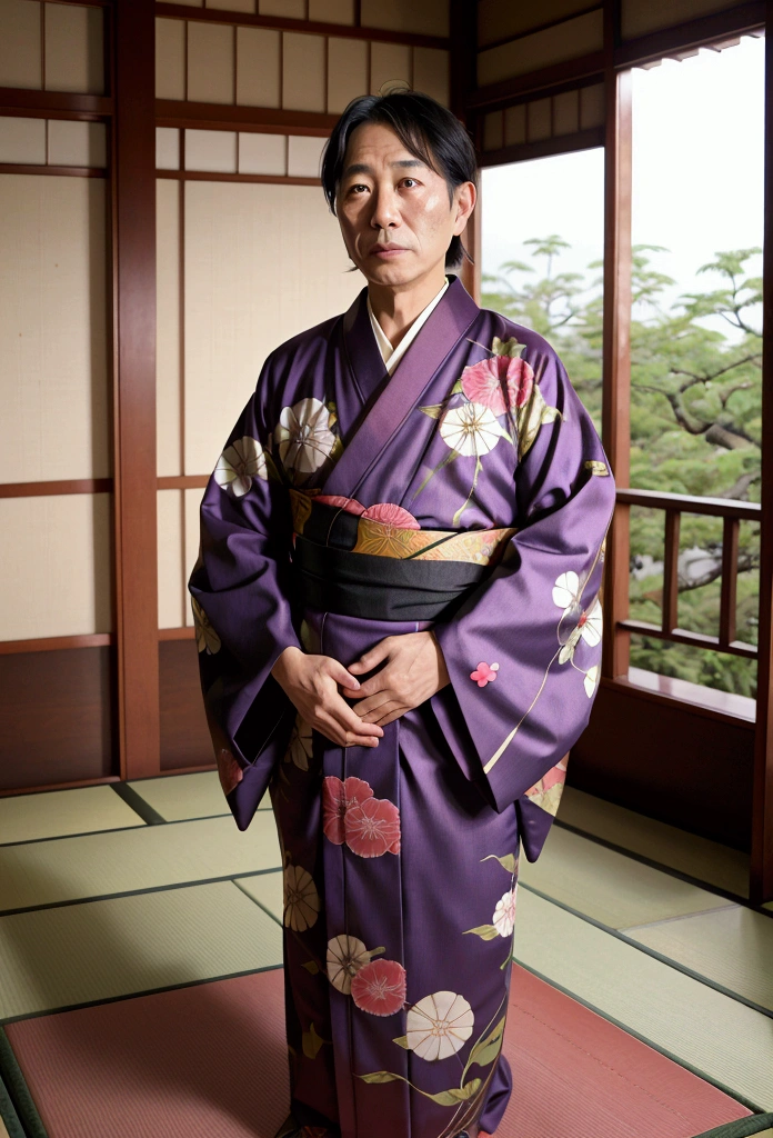 Japanese 50 years old kimono Stubborn father