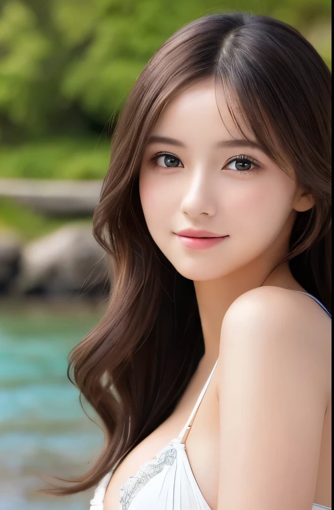 (((8k,highest quality,Attention to detail,Attention to detail、masterpiece,Attention to detail,alone))),RAW Photos & Realistic atmosphere,(beautiful, Well-proportioned face,),(beautiful dark eyes,Mouth Details,Glossy Lips,Thin eyebrows),The most beautiful half Japanese, half German,beautiful Eyes、Glowing soft white skin、Her deep black eyes are so beautiful,Lip details、Very beautiful face,Very beautiful face、beautiful face,beautiful, Glowing Lips,beautifulThin eyebrows,Infinite Faces, Realistic Young Gravure Idol, Very cute beautiful girl , Young Gravure Idol, ((Young Gravure Idol, Very beautiful and cute 18 year old beauty,Incredibly beautiful and elegant 18 year old)),Natural soft light,(Shiny Hair,,beautiful and kind eyes:1.5),A very kind smile,Shapely breasts,Medium Long Hair,Seaside,Red Bikini,beautiful posture,No makeup,Background sea,,