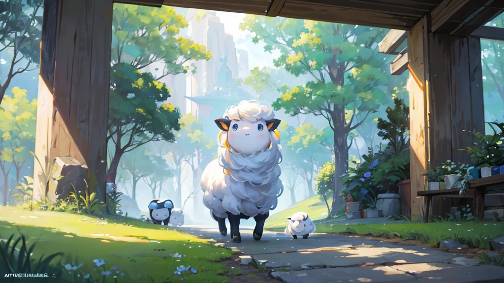 Generate me an image of Sheepy (Sheepy A Short Adventure)