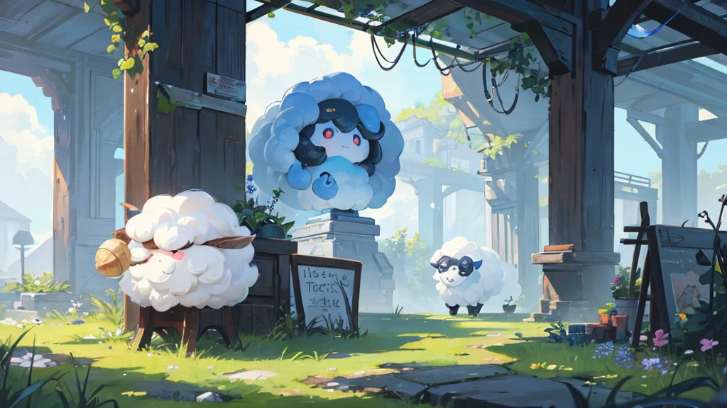 Generate me an image of Sheepy (Sheepy A Short Adventure)