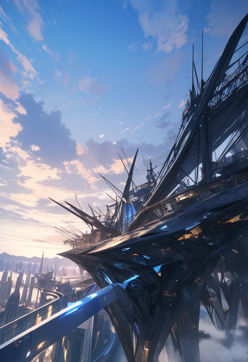 (Highly detailed CG Unity 8k wallpaper, Highest quality, masterpiece), ((4K, masterpiece, Highest quality)), She's like an older sister, but a little more mature., Long dark blue hair, Long hair and waist, Hair loss, shawl, Emerald green eyes, single, Sitting on the stars, Starry Sky, Raise your left hand slightly, Ring on left ring finger, Dark blue oversized swing princess dress, Wearing a white researcher-style coat, Hidden stars under the skirt, A deep blue butterfly is flying around, Theatrical Background, Curtain of Stars, Wearing a deep blue veil with stars on it, suspenders