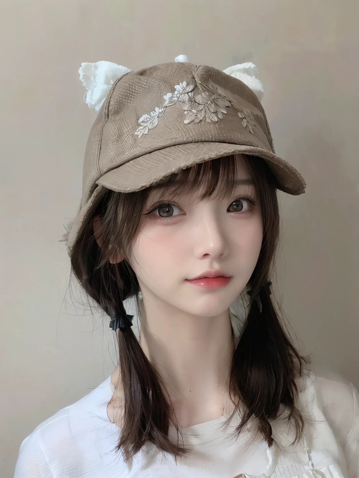 (close up:1.4)、(Original Photography:1.2)、(相piece写实:1.4)、(masterpiece:1.3)、(Top quality:1.4)、Like a dream、(Delicate eyes)、(Detailed facial features)、(Detailed clothing features)、Clear skin、(Smooth skin)、(Slender beautiful girl)、(Beautiful leg line)、big eyes、A girl、(full-body shot)、solo、Cute little、Happy smiling face、(Big breasts)、Beauty breasts、Bangs、Short Bob、Dark-haired、Black eyes、visible、Obscene、piece、The light hits the face