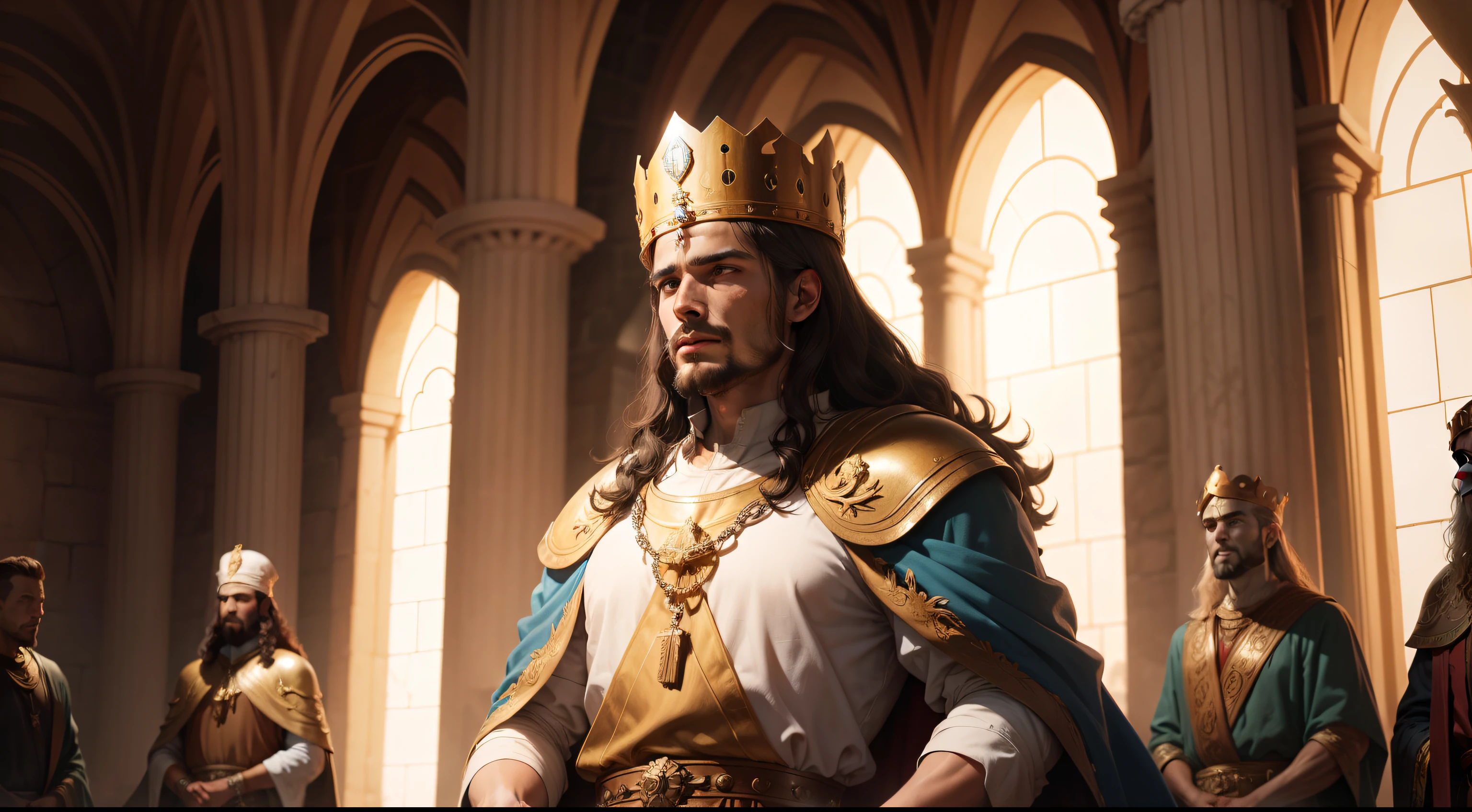 Biblical king crowned in the mountain of biblical times