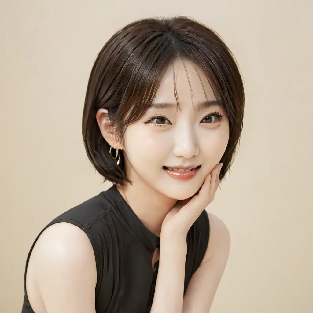 arafed woman in a black top and a black top, female actress from korea, lee ji - eun, lee ji-eun, heonhwa choe, jaeyeon nam, beautiful south korean woman, hwang se - on, cute korean actress, gongbi, beautiful japanese girls face, young adorable korean face, beautiful young korean woman, shin min jeong