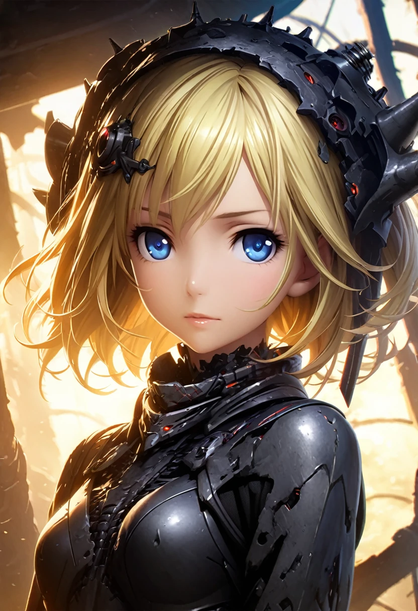 portrait, Practical, blue eyes, Blonde hair, Mid-chest, 4K resolution, High quality CG, Beautiful CG, Soft Light, Octane Rendering