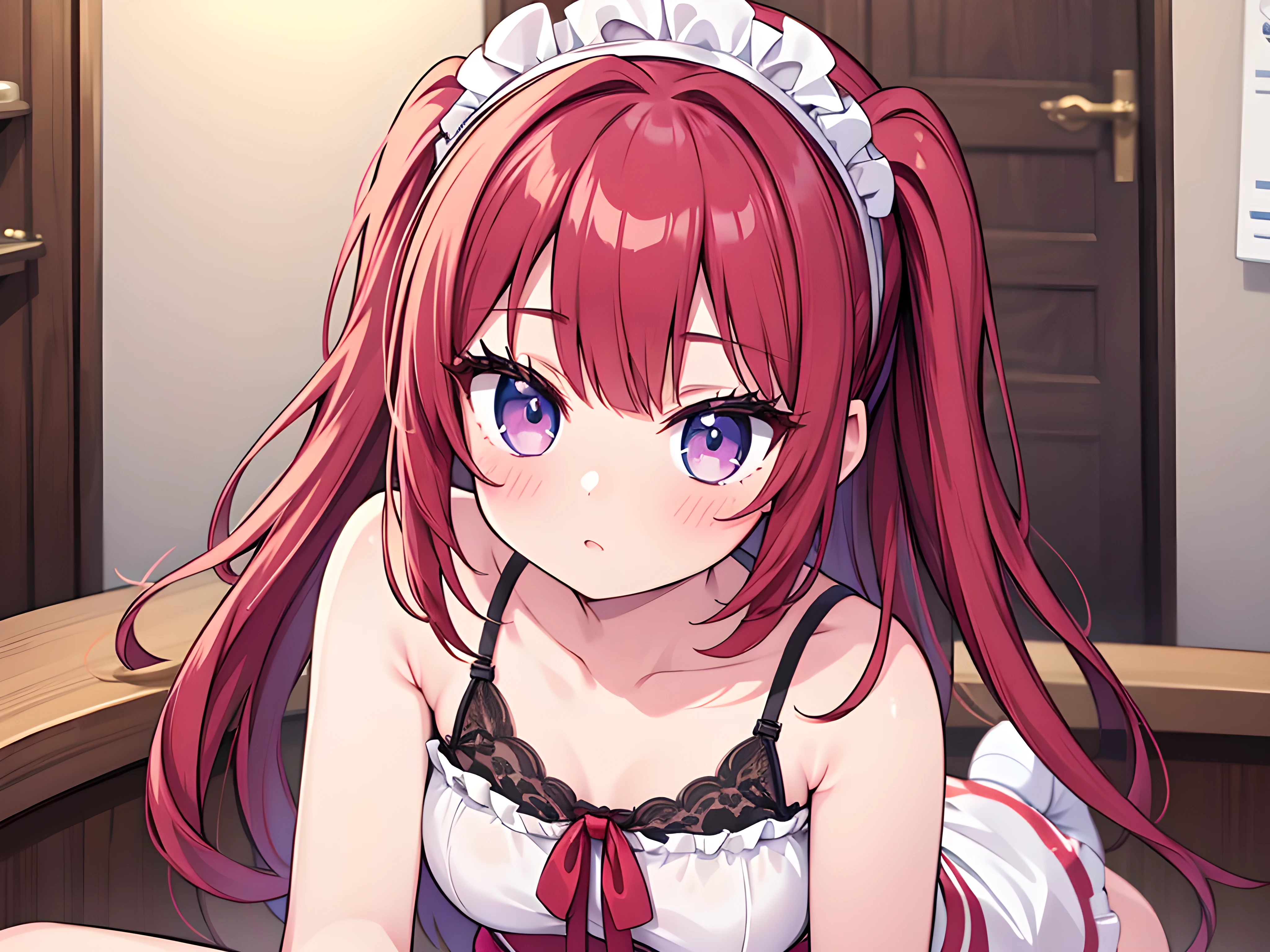 (best quality),(masterpiece),(ultra detailed),(kawaii detailed face 7.7),(pretty cute girl),18yo,winered hair,(beauty underwear,topbow headband,White SOCKS,Changing Room),BREAK,16K highres,(hyper realistic adult graphics style),(vector art),(ultra detailed 7.7),perfect shading,(outstanding res 9.9),depth of field,casino,BREAK,medium breasts,idol body,glossy lips,long eyelashes,baby face,(sweet,a face of endurance),shiny eyes,( 3, Changing clothes,shy face),(insanely detailed 7.7),masterworks,(NSFW),back shot,