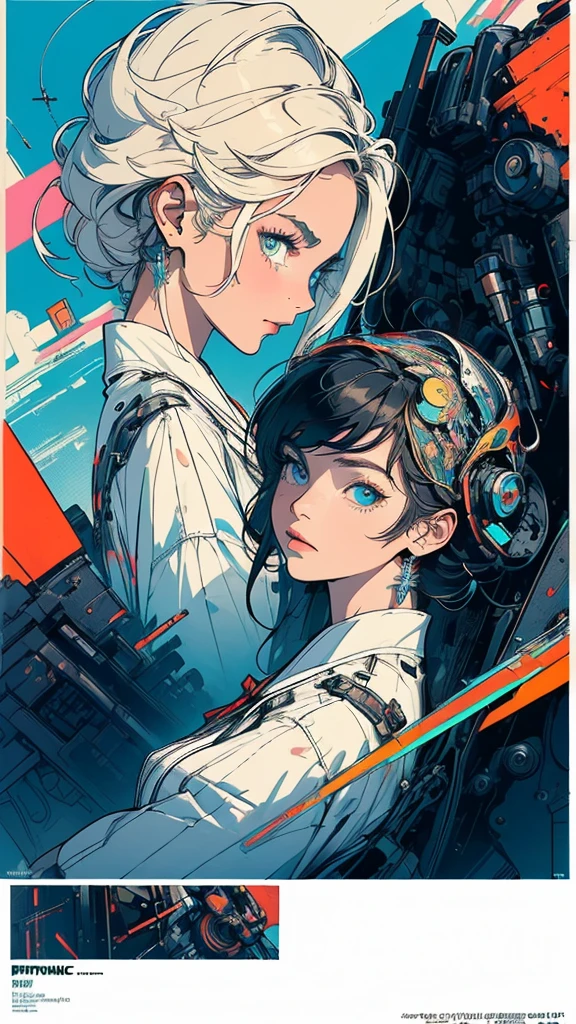 (((masterpiece, highest quality))),(((solo:1.2))),(((1girl:1.2))),32k wallpaper, very detailed, poster, vintage science fiction,(((((geometric cinematic movie poster))))), ((bauhaus)),(shape),(((abstract))),(mid century modern),movie poster,(((((portfolio))))),(((((Close-up))))),(((((bust up))))),((((more various angle)))),((((highlight)))),Vast landscape,((((heterochromia)))),(((complete. detailed face))),((((Extremely talented)))),(((((most complecated futristic machine))))),(Colorful color scheme)