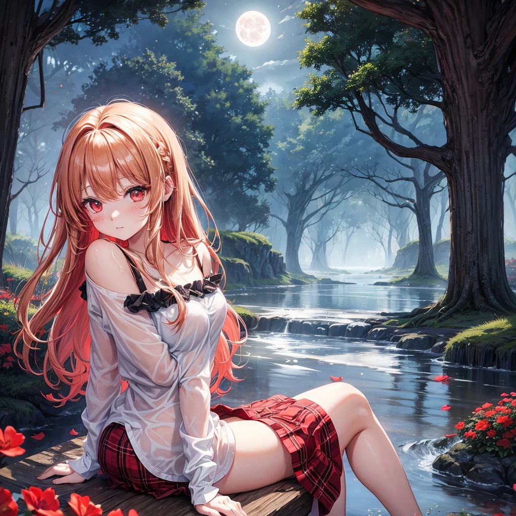 View of the road with trees and leaves on the ground, very red, Burning Forest of trees, Red Forest, redい木, Light but dark red, vibrant red, Burning Forest, 血のredい葉, In the world of red dreams, red, Red Woods Canopy Love, red合い, A glimpse of red, rich red, red glowing、araffed woman in a white lingerie laying on a bed, wearing sexy lingerie, sexy :8, , lingerie, lingeries beauty, laced lingerie, Smooth, Translucent white skin, V-shaped clothing with an open neckline, White lace, Beautiful poop女性の体, sexy gown, Translucent dress, Nipples、 Lovely lady, Young and elegant, thin, Gorgeous Model、Young and elegant, Amazingly elegant pose, Charm, 魅惑的でCharm, Cute and elegant pose, Graceful seduction pose, Posing in the bedroom, Open Dress, Wear lace, Amazingly elegant, beauty lingerie, Shy and reserved, thinNipples, Sitting on the bed, With natural light as a background、The sidewalks of Alafed lined with hedges and rows of roses, Portal made of roses, Beautiful poop庭園, Rose Garden, so beautiful, Beautiful poopエデンガーデン, Lush Arch, Beautiful poopイングリッシュガーデン, Beautiful poop環境, The well-kept Garden of Eden, Abundant flowers blooming outdoors々々, Lush chic gardens, Pink Arch, Beautiful poop, Lush garden, Beautiful poopボーダー、blonde、blonde Hair Color、Platinum blonde、
