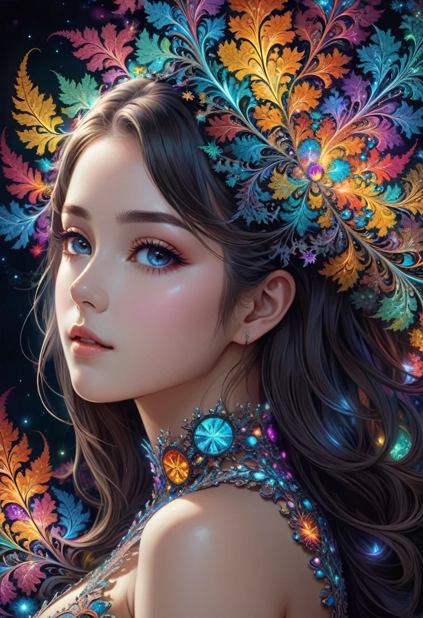 (masterpiece, Highest quality, Highest quality, Official Art, beautifully、aesthetic:1.2), (One girl:1.3), Very detailed,(Fractal Art:1.3),colorful,Most detailed  