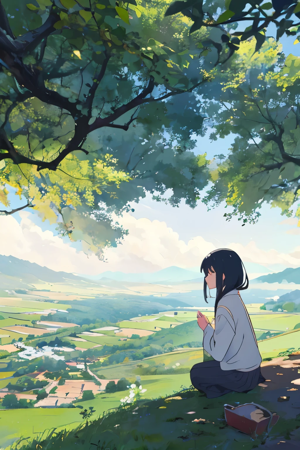 Xiaoyou:,Girls from the city,clever、curious、A little squeamish,But in the life in the countryside, I gradually became strong and brave。Hayao Miyazaki,Face clear,nature,Multi-angle full body