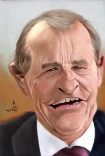 full-length portrait, caricature, cartoon, very full lips, symmetrical eyes, freckles, intricate details, detailed eyes, looking at the viewer, wide smile, hyper-detailed portraits, detailed facial features, attractive details, wink -and-you- loss of detail, no text, dark background, black suit