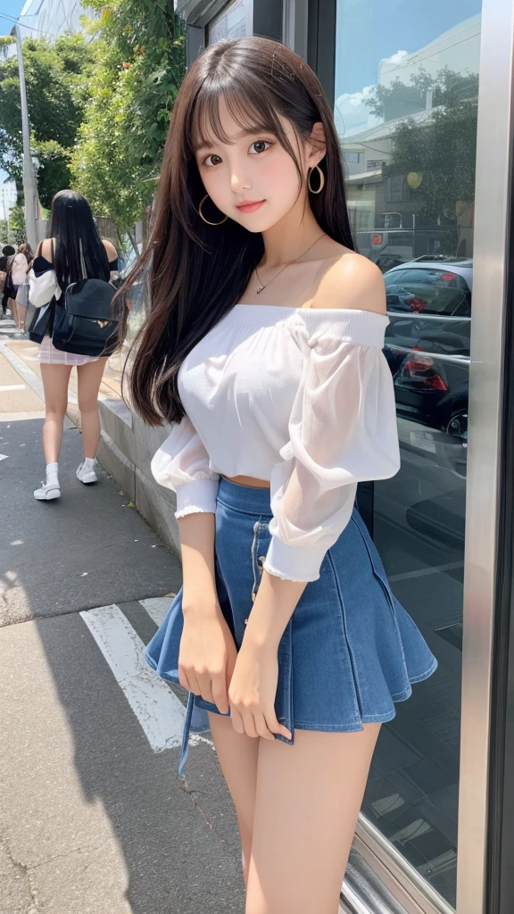 Cute Girls､high school girl､Idol､mini skirt､See-through､Off the shoulder
