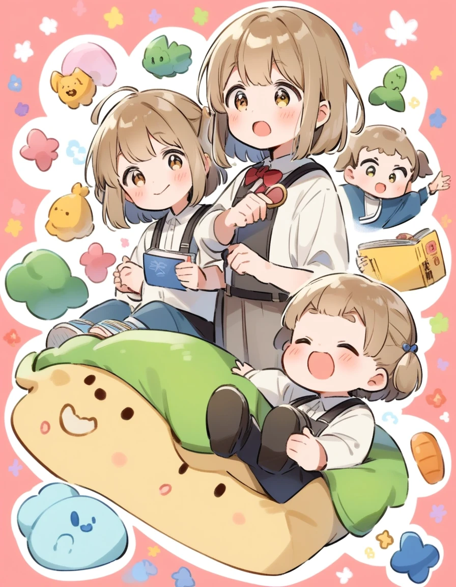 あなたはプロof画家です,{Picture book style}of{The kids},School