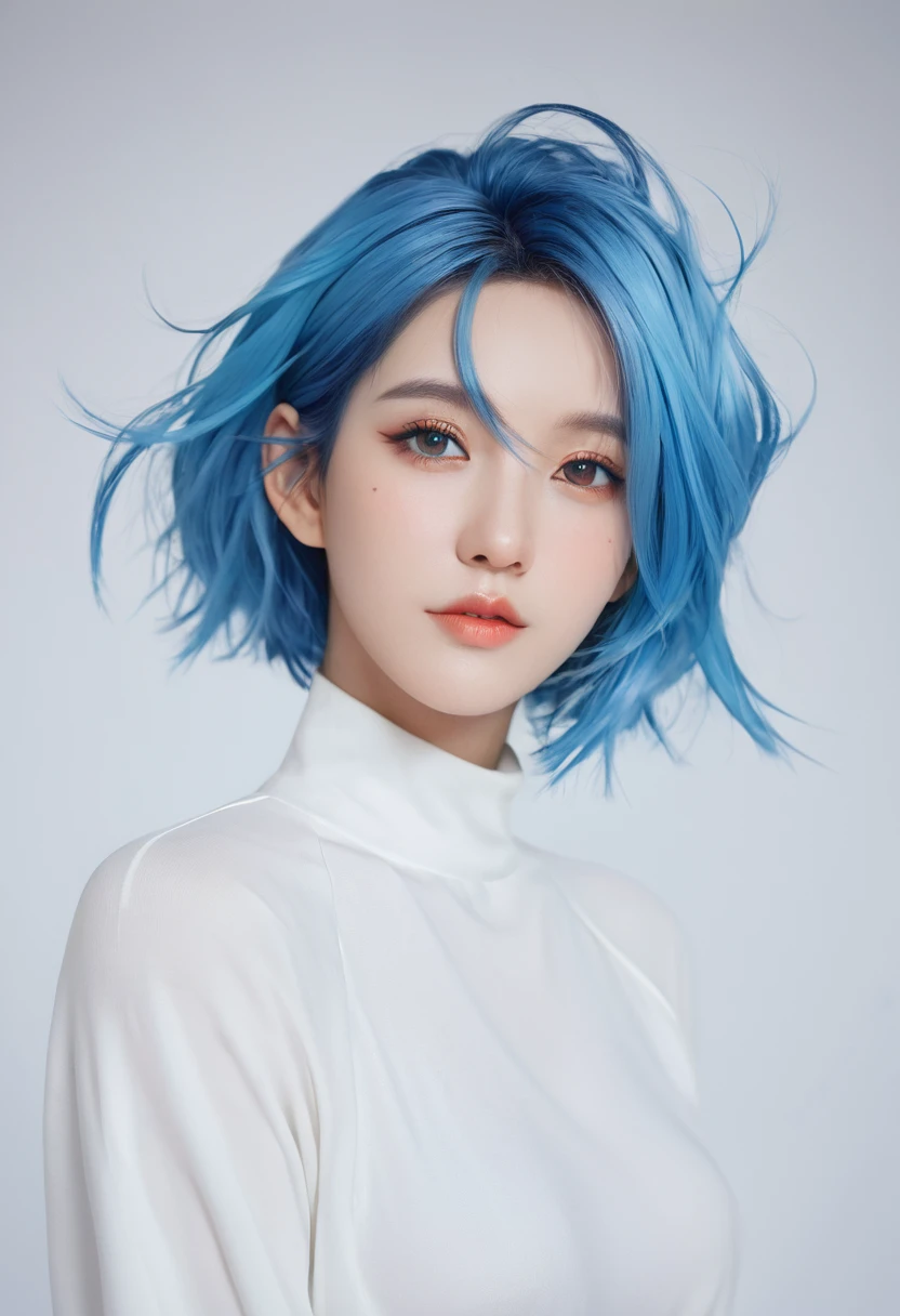There is a woman with blue hair, Gu Weiss style art, Gu Weiss, Beautiful character painting, Gu Weiss in ArtStation Pixiv, Gu Weiss in Pixiv ArtStation, Stunning anime face portraits, Beautiful digital art, wlop rossdraws, Gu Weiss Masterpiece, Detailed digital anime art