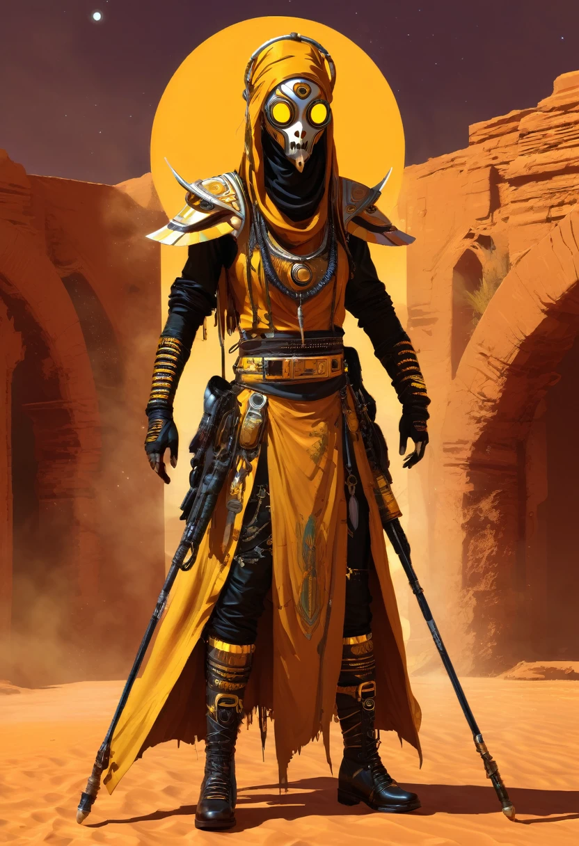 Oracle of the Ochre Oasis, Adoptable, Cannibal, new attitude, --ar 16:9, 2050's ghostpunk