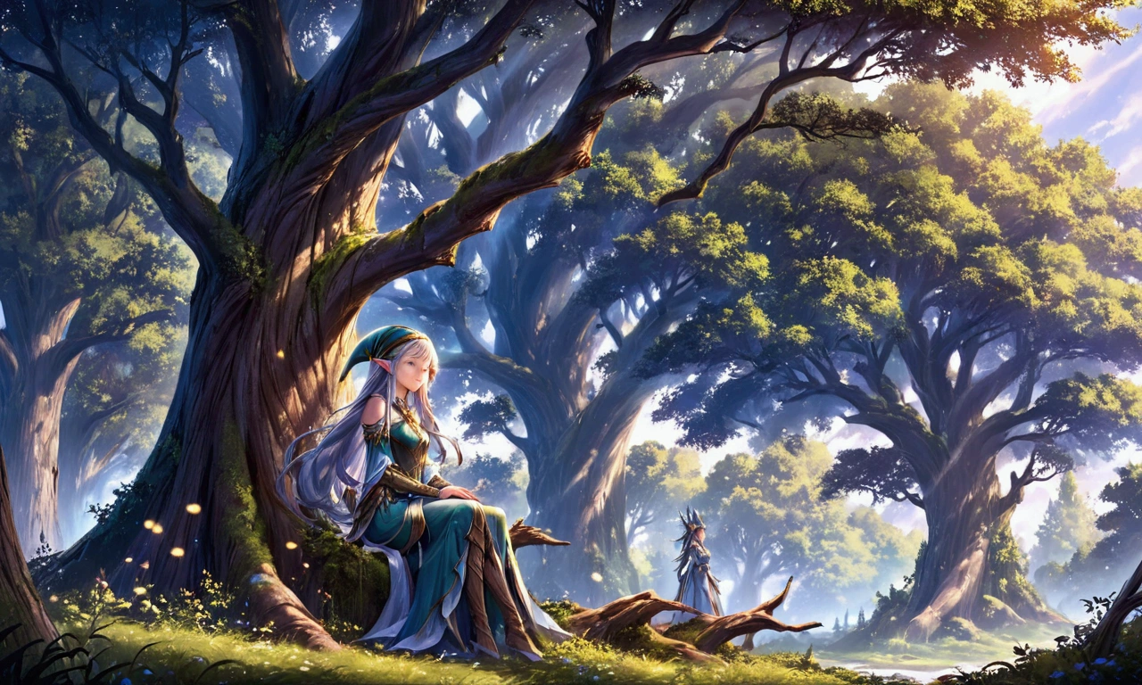 Beautiful elf with eyes closed, anime girl with long hair and elf hat leaning against a tree, beautiful wood elf, fantasy art style, epic fantasy art style hd, 2. 5 d cgi anime fantasy artwork, elf girl, portrait of very beautiful elf, fantasy style art, beautiful fantasy art, hd fantasy art, alluring elf princess knight, beautiful fantasy art portrait, high quality fantasy art, Anime girl with long hair and elf hat leaning against a tree, beautiful wood elf, Fantasy art style, epic Fantasy art style hd, 2. 5d cgi anime fantasy artwork, Elf Girl, very beautiful elf portrait, Fantasy Art, Beautiful fantasy art, HD fantasy art, Enchanting Elven Princess Knight, Beautiful fantasy art portrait, High quality fantasy art