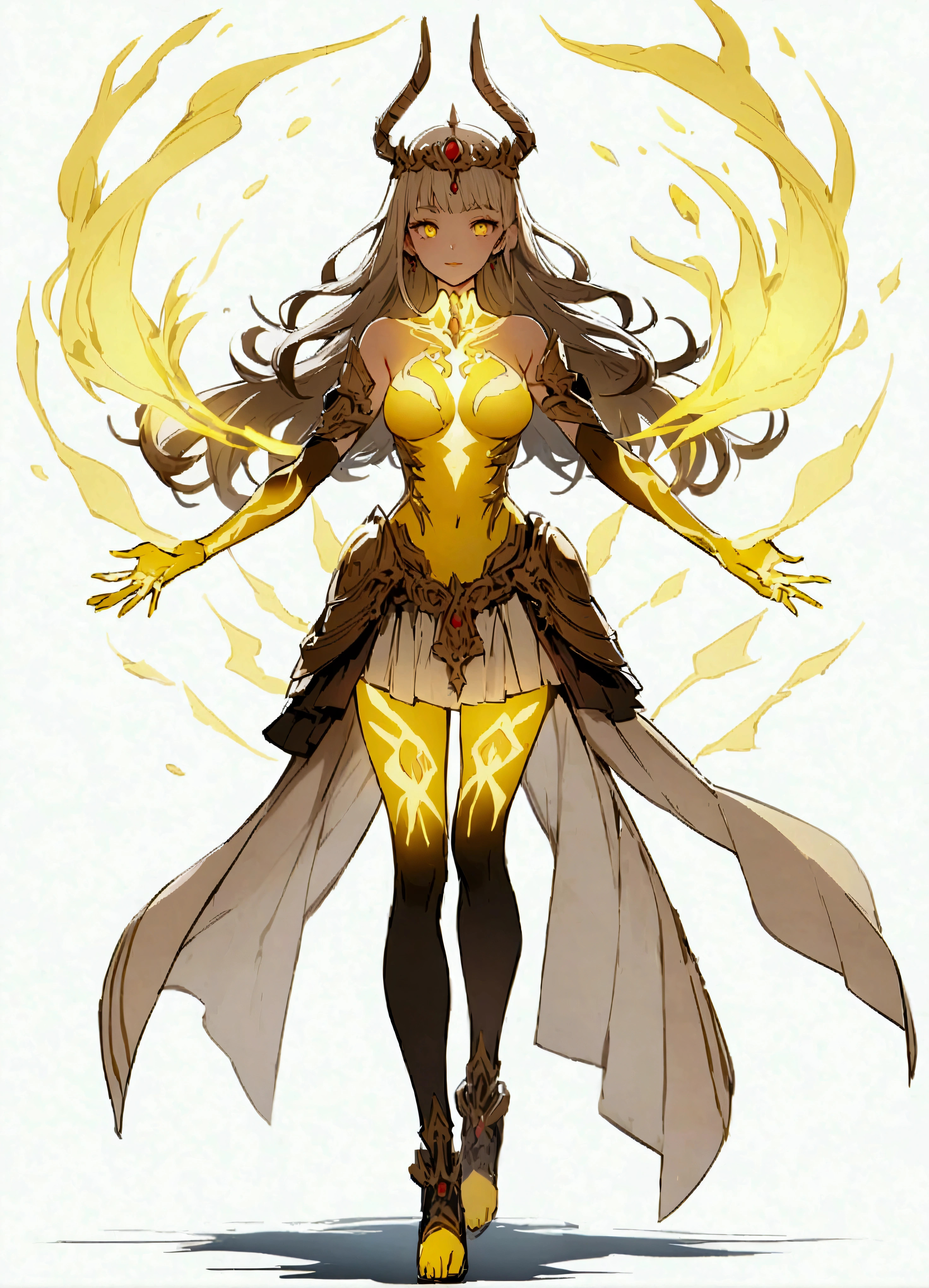 Full body glowing silver magic tattoo