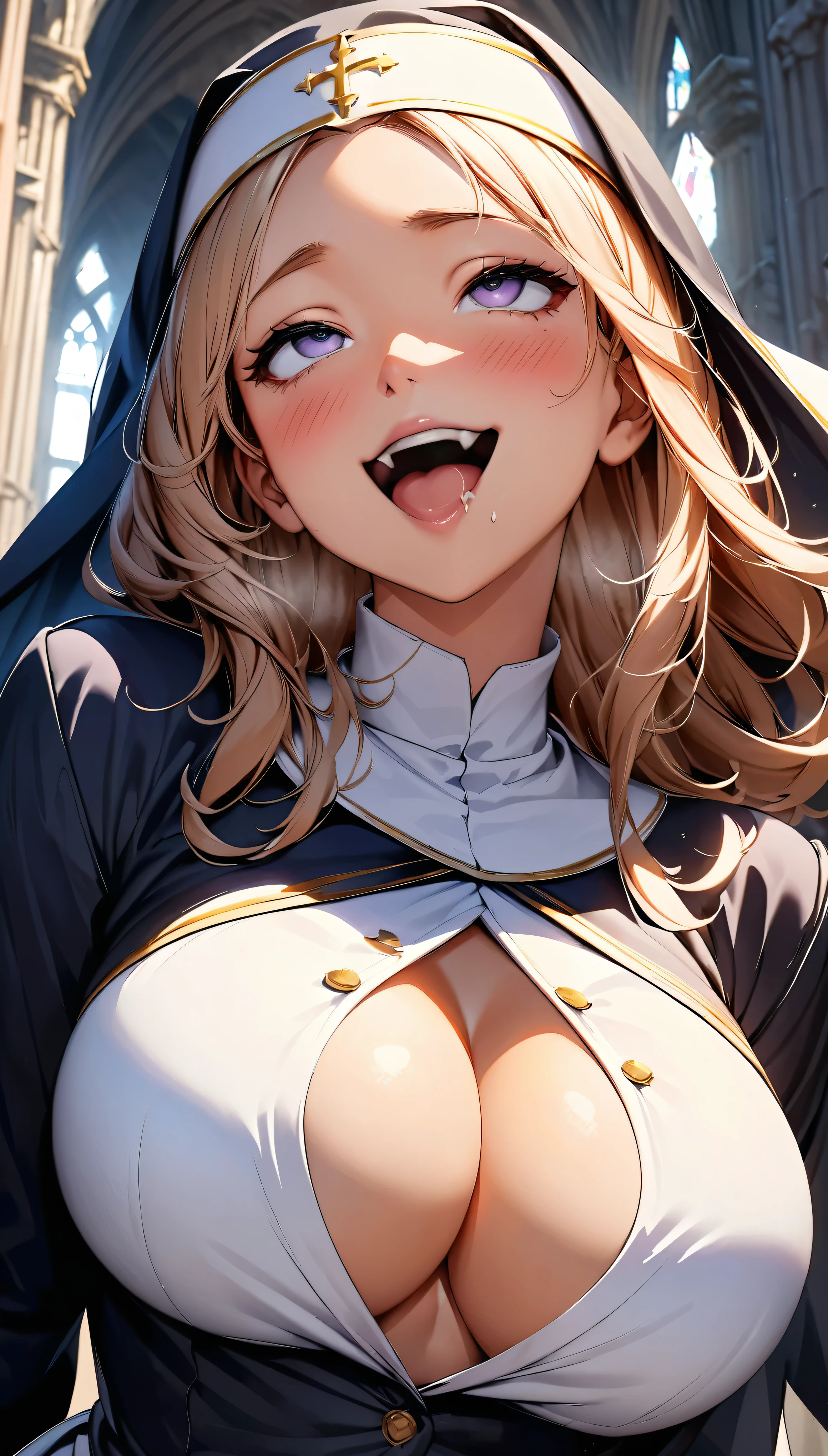 score_9, score_8_up, score_7_up, source_anime BREAK 1girl, solo, jainapre, blonde hair, blue hood, cleavage, shoulder armor, capelet, midriff, navel, , looking at viewer, blush, open mouth, big mouth, tongue, tongue out, close up, saliva, uvula, uvula, room, mouth focus, excessive saliva, giantess, room, from bellow,
