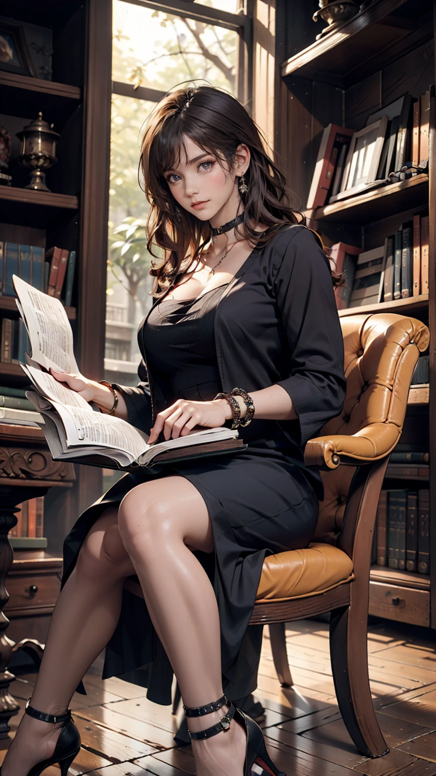 sexuell erregte Frau in einem schwarzen Kleid sitzt auf einem Stuhl mit einer Schreibmaschine, ellen von unwerth, Emma Watson sitzt auf dem Stuhl, von Lucia Peka, von Daniel Gelon, von Silvia Pelissero, Vintage Farbfoto, seductive lady, Sexy Gas, Silk stockings, von Edna Mann, inspiriert von Helmut Newton, Farbfoto-Vintage-Foto, nice firm breasts, Seductive, voluptuous look, Frau will Sex, Begierde
