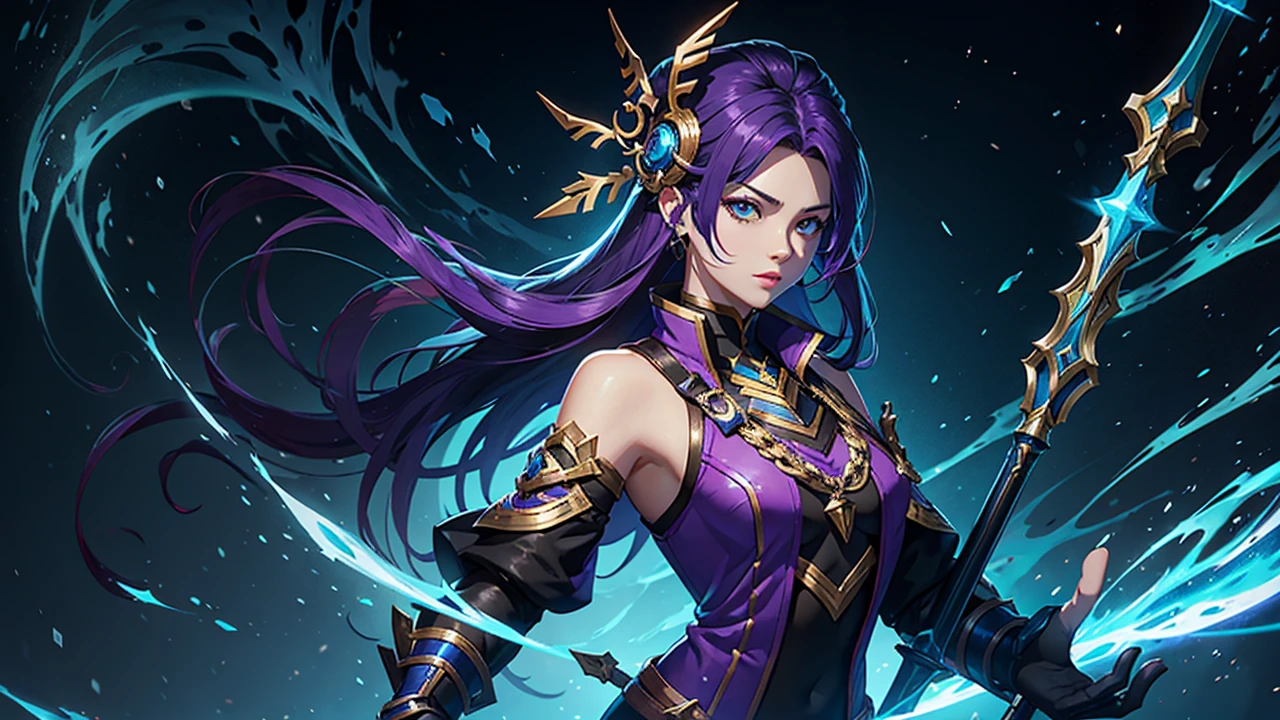 faça um personagem que pareça o Viego de League of Legends. It should be in a futuristic setting