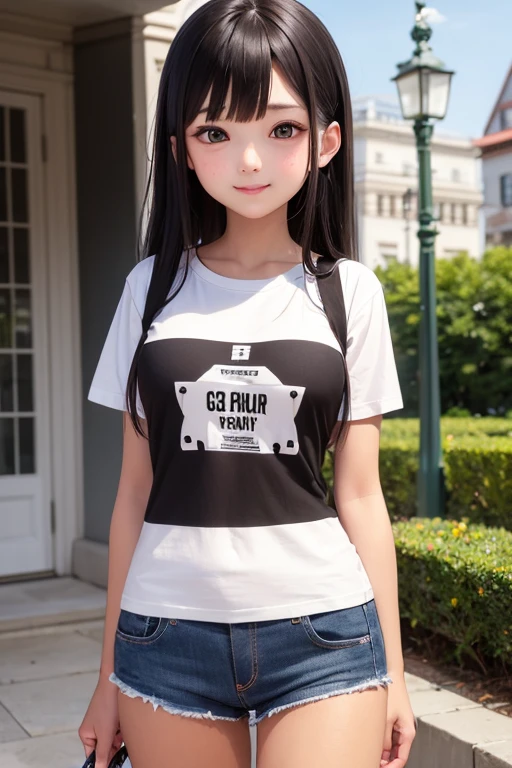 T-shirt girl, Tan Skin
