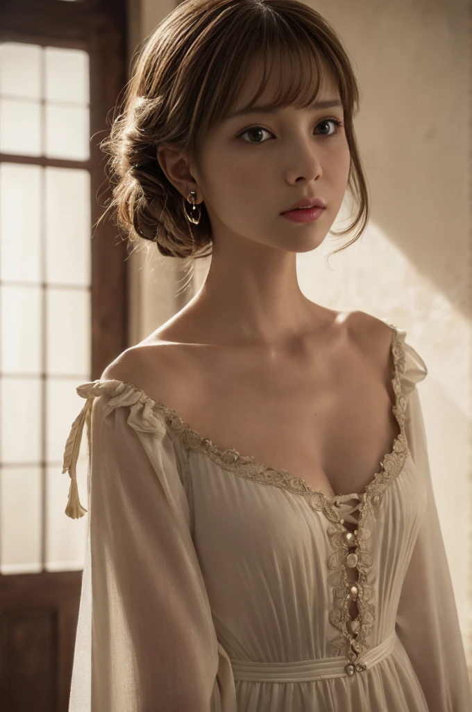 (nsfw),((masterpiece:1.4, Highest quality)), (Realistic photos:1.4), (artwork),
((1 girl)), (Otherworldly beauty), (dream-like),
(超High resolution:1.2), Very delicate and beautiful, wonderful, Very detailedな CG Unity 8k 壁紙, Very detailed, High resolution,
Soft Light, Beautiful detailed girl, Very detailedな目と顔, Beautiful and detailed nose, Beautiful and detailed,
(Dressed in 19th century Belgian costume:1.3),
Cinema Lighting, Perfect Anatomy, Slender body, (Parted bangs),
(Vermeer'Portrait of a Girl:1.5), (Subject of the painting), (Picture background),
Cowboy Shot